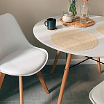 Стул с основой из пластика и мягким сиденьем Arvika White варинант исполнения - 9 | Loft Concept в Красноярске