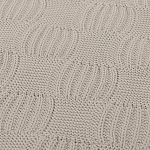 Плед из хлопка рельефной вязки бежево-серого цвета Waffle Comfort варинант исполнения - 3 | Loft Concept в Красноярске