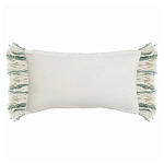 Чехол на подушку мятного цвета с бахромой и объемным узором Ethnic mix варинант исполнения - 4 | Loft Concept в Красноярске