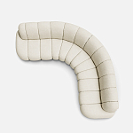 Диван Limoges полукруглой формы с обивкой букле молочного цвета варинант исполнения - 2 | Loft Concept в Красноярске