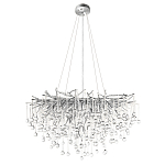 Люстра подвесная с прозрачными стеклянными подвесками в форме капель Диаметр 80 см Droplet Chandelier варинант исполнения - 2 | Loft Concept в Красноярске