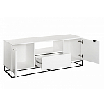 ТВ-тумба белая с  2-мя дверцами и ящиком Strict Lines варинант исполнения - 3 | Loft Concept в Красноярске