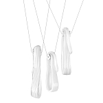 Подвесной светильник белого цвета с 3-мя изогнутыми плафонами Flow Loop варинант исполнения - 1 | Loft Concept в Красноярске