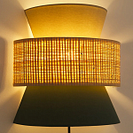 Бра с плетеным декором Bonnie Wicker Green Wall Lamp варинант исполнения - 2 | Loft Concept в Красноярске