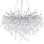 Люстра с хрустальными подвесками капли серебро Droplet Silver Chandelier 15 варинант исполнения - 1 | Loft Concept в Красноярске