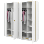 Шкаф белый четырёхдверный для одежды Antique Order варинант исполнения - 3 | Loft Concept в Красноярске