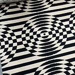 Мебельная ткань Жаккард черно-белый принт 145 см T3-78 варинант исполнения - 1 | Loft Concept в Красноярске