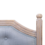 Изголовье кровати серое с мягкой обивкой из рогожки Emma Headboard варинант исполнения - 2 | Loft Concept в Красноярске