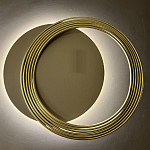 Бра светодиодное круглое в матовых оттенках коричневого и золотого цвета Kosmikos варинант исполнения - 1 | Loft Concept в Красноярске