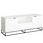 ТВ-тумба белая с  2-мя дверцами и ящиком Strict Lines варинант исполнения - 1 | Loft Concept в Красноярске