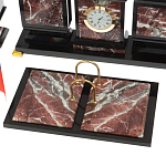 Настольный письменный набор из креноида и змеевика на бронзовых ножках Marble Accessory варинант исполнения - 3 | Loft Concept в Красноярске
