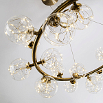 Дизайнерская кольцевая люстра с гирляндой внутри стеклянных сферических плафонов Iona Garland Chandelier 25 варинант исполнения - 4 | Loft Concept в Красноярске