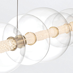 Подвесной светильник линейный с прозрачными стеклянными шарами разного диаметра Eurofase варинант исполнения - 15 | Loft Concept в Красноярске