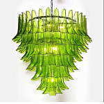 Люстра из семи ярусов зеленого стекла Independence варинант исполнения - 8 | Loft Concept в Красноярске
