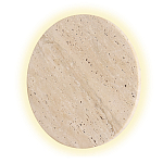 Бра с круглым плафоном из травертина Shaw Marble Lighting варинант исполнения - 3 | Loft Concept в Красноярске