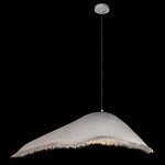 Подвесной светильник с асимметричным волнообразным абажуром и фактурной бахромой по краю Tactile Line варинант исполнения - 13 | Loft Concept в Красноярске