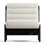 Кресло с деревянным каркасом и обивкой из белой ткани букле Medieval Furniture варинант исполнения - 3 | Loft Concept в Красноярске