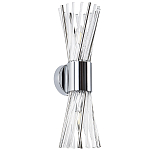 Бра с декором в виде хрустальных и металлических трубочек Nembus Glass Chrome Wall Lamp варинант исполнения - 1 | Loft Concept в Красноярске