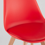 Стул с основой из пластика и мягким сиденьем Arvika Red варинант исполнения - 7 | Loft Concept в Красноярске