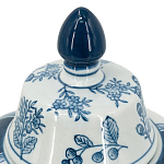 Ваза с крышкой и голубым цветочным рисунком 37 см Blue & White Ornament варинант исполнения - 3 | Loft Concept в Красноярске