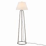 Торшер с конусовидным тканевым абажуром и фактурным каркасом Industrial Profile варинант исполнения - 1 | Loft Concept в Красноярске