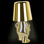 Настольная лампа фигурная золотого цвета с гладким абажуром Высота 19 см Sophia варинант исполнения - 7 | Loft Concept в Красноярске