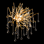 Бра с лучеобразным основанием и подвесками из прозрачного стекла в виде длинных капель Droplet Chandelier варинант исполнения - 4 | Loft Concept в Красноярске