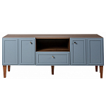 ТВ-тумба серая из массива бука с 2-мя дверками и ящиком Wenge Light варинант исполнения - 2 | Loft Concept в Красноярске