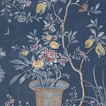 Обои ручная роспись Houghton Dark Blue варинант исполнения - 2 | Loft Concept в Красноярске