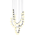 Люстра подвесная светодиодная с круглыми плафонами белого цвета PEARLS Suspension 39  варинант исполнения - 1 | Loft Concept в Красноярске