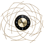 Часы настенные из металла с чёрным циферблатом Current Time варинант исполнения - 1 | Loft Concept в Красноярске