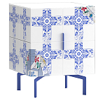 Тумба на синих ножках Short Re Rblue варинант исполнения - 1 | Loft Concept в Красноярске