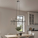 Люстра подвесная с 8-ю лампами и стеклянными круглыми подвесками Currey & Company варинант исполнения - 4 | Loft Concept в Красноярске