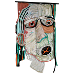 Арт-Объект плетеный из нитей большой портрет Joana Schneider  варинант исполнения - 3 | Loft Concept в Красноярске