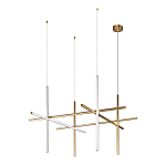 Люстра с 6-ю цилиндрическими плафонами на тонких тросах Trumpet tube варинант исполнения - 2 | Loft Concept в Красноярске