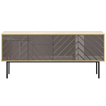 Длинная тумба с зеркальным декором Serena варинант исполнения - 7 | Loft Concept в Красноярске