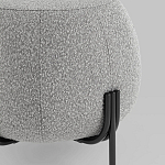 Пуф в ткани букле серого цвета Pikelet варинант исполнения - 3 | Loft Concept в Красноярске