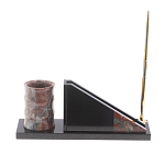 Настольный письменный набор из яшмы с часами Manager Organizer варинант исполнения - 3 | Loft Concept в Красноярске