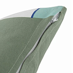 Подушка декоративная хлопковая мятного цвета с абстрактным принтом Elysian Flow Breeze варинант исполнения - 4 | Loft Concept в Красноярске