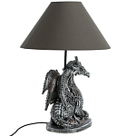 Настольная лампа с абажуром Дракон Silver Dragon варинант исполнения - 3 | Loft Concept в Красноярске