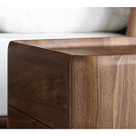 Прикроватный деревянный столик с 2-мя ящиками Moon Walnut Furniture варинант исполнения - 8 | Loft Concept в Красноярске