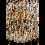 Люстра круглая с хрустальными подвесками на золотистом каркасе Roul Crystal Light варинант исполнения - 5 | Loft Concept в Красноярске