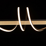 Люстра линейная черного цвета с волнообразным металлическим элементом Luke Lampco Tracer Lamp варинант исполнения - 5 | Loft Concept в Красноярске