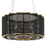 Люстра овальная в сочетании черного и золотого цвета Mesh Lighting варинант исполнения - 3 | Loft Concept в Красноярске