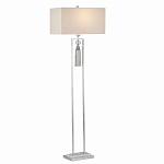 Торшер с прямоугольным тканевым абажуром на белом мраморном основании Silver Threads варинант исполнения - 4 | Loft Concept в Красноярске