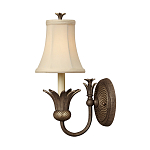 Бра с бежевым тканевым абажуром и декоративной чашей Hinkley варинант исполнения - 1 | Loft Concept в Красноярске