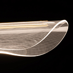 Люстра линейная с прозрачным волнообразным плафоном Wave Line варинант исполнения - 5 | Loft Concept в Красноярске