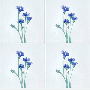 Плитка с узором Васильки