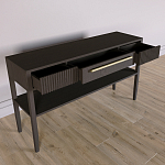 Дизайнерская Консоль с полкой и ящиком Primo Темный орех варинант исполнения - 6 | Loft Concept в Красноярске