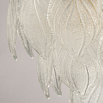 Люстра на цепи с прозрачными стеклянными подвесками в виде листьев Textured Glass Chandelier варинант исполнения - 8 | Loft Concept в Красноярске